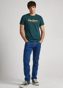 Men Pepe Jeans Logo Print T-Shirt