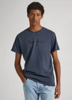 Men Pepe Jeans Logo Print T-Shirt