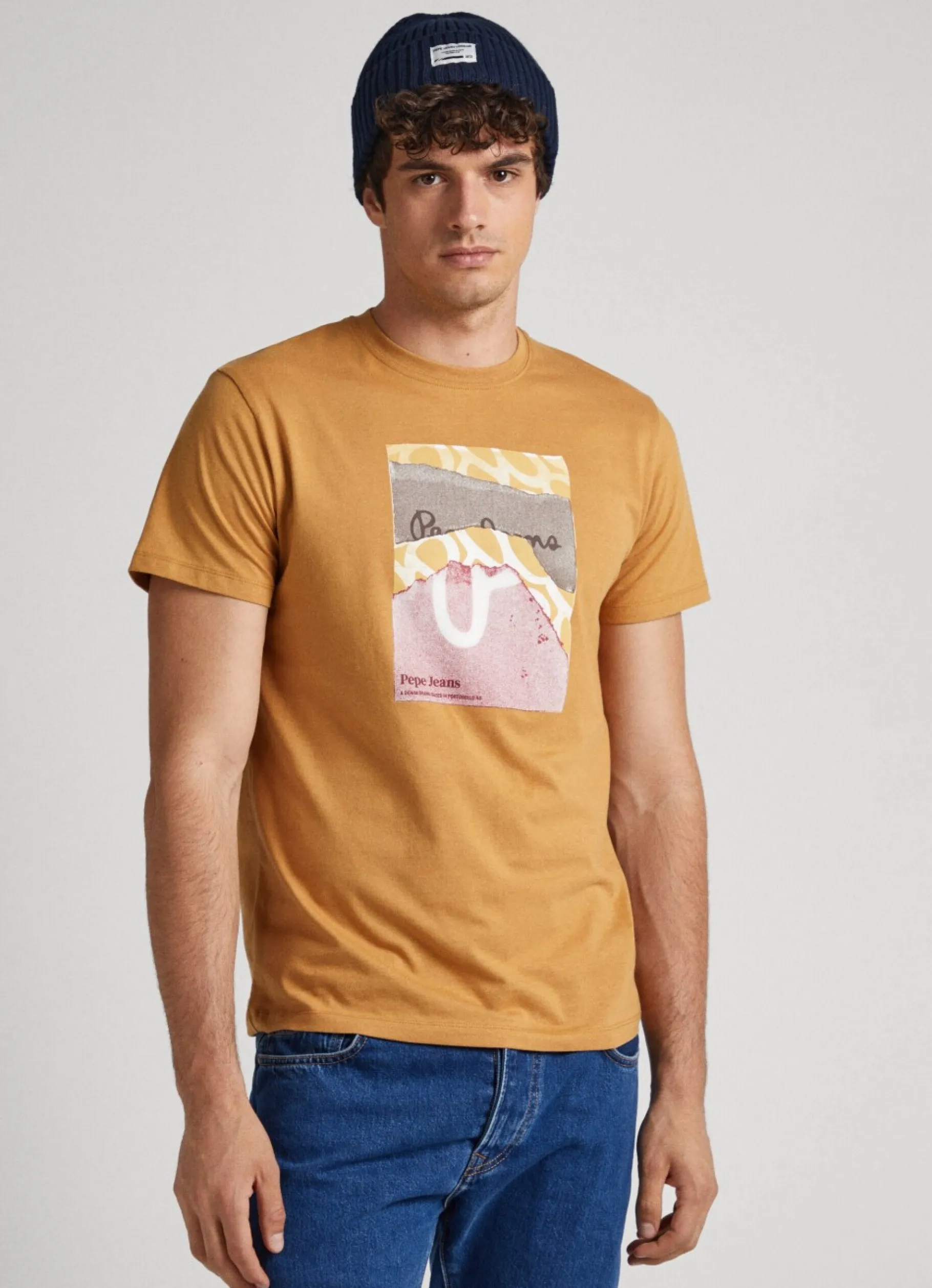 Men Pepe Jeans Logo Print T-Shirt