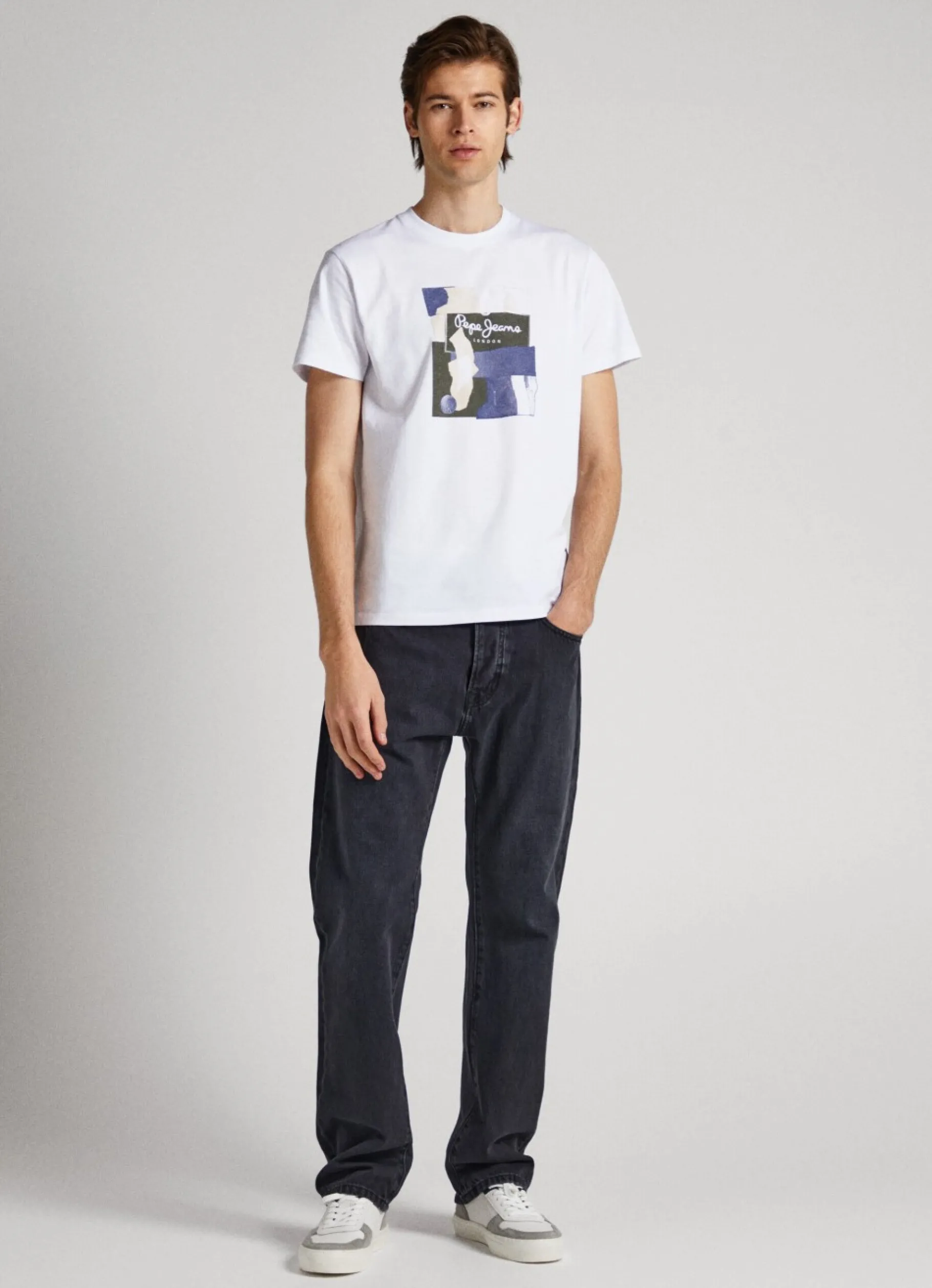 Men Pepe Jeans Logo Print T-Shirt