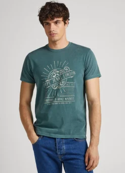 Men Pepe Jeans Logo Print T-Shirt