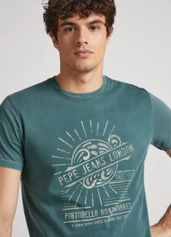 Men Pepe Jeans Logo Print T-Shirt