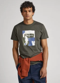 Men Pepe Jeans Logo Print T-Shirt