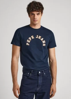 Men Pepe Jeans Logo Print T-Shirt