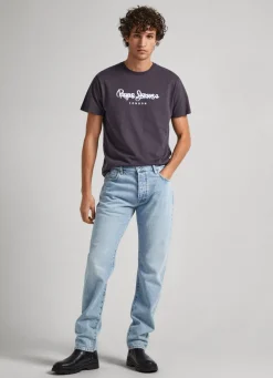 Men Pepe Jeans Logo Print T-Shirt