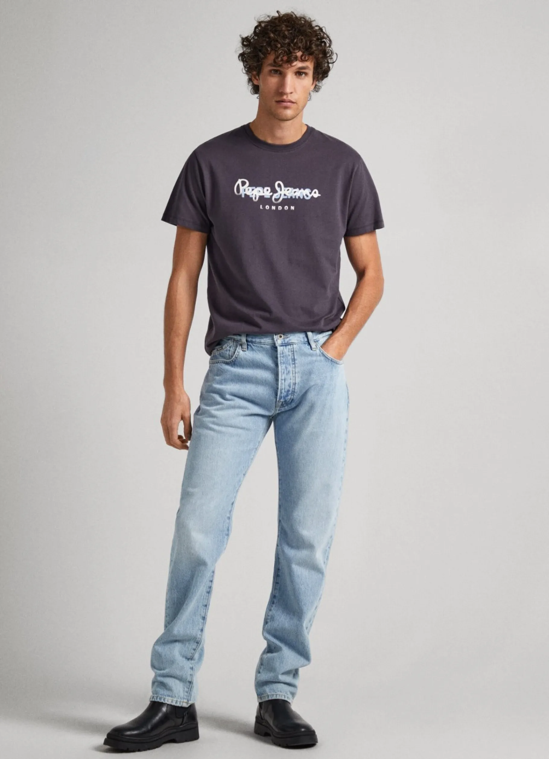 Men Pepe Jeans Logo Print T-Shirt
