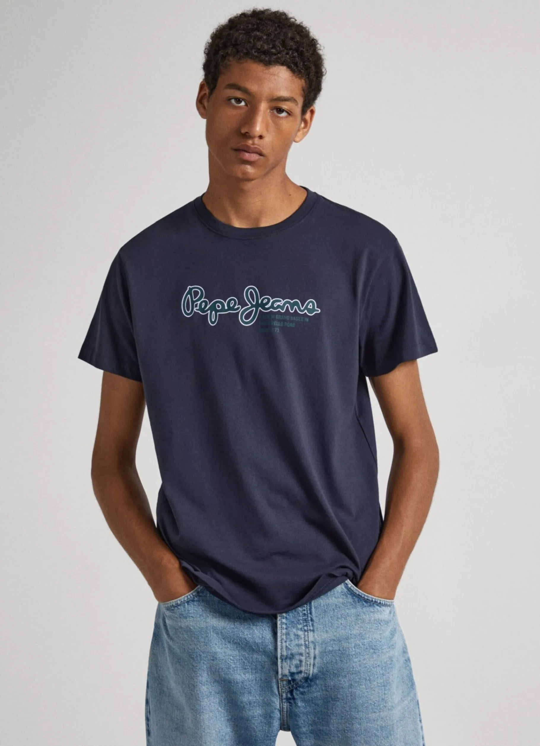 Men Pepe Jeans Logo Print T-Shirt