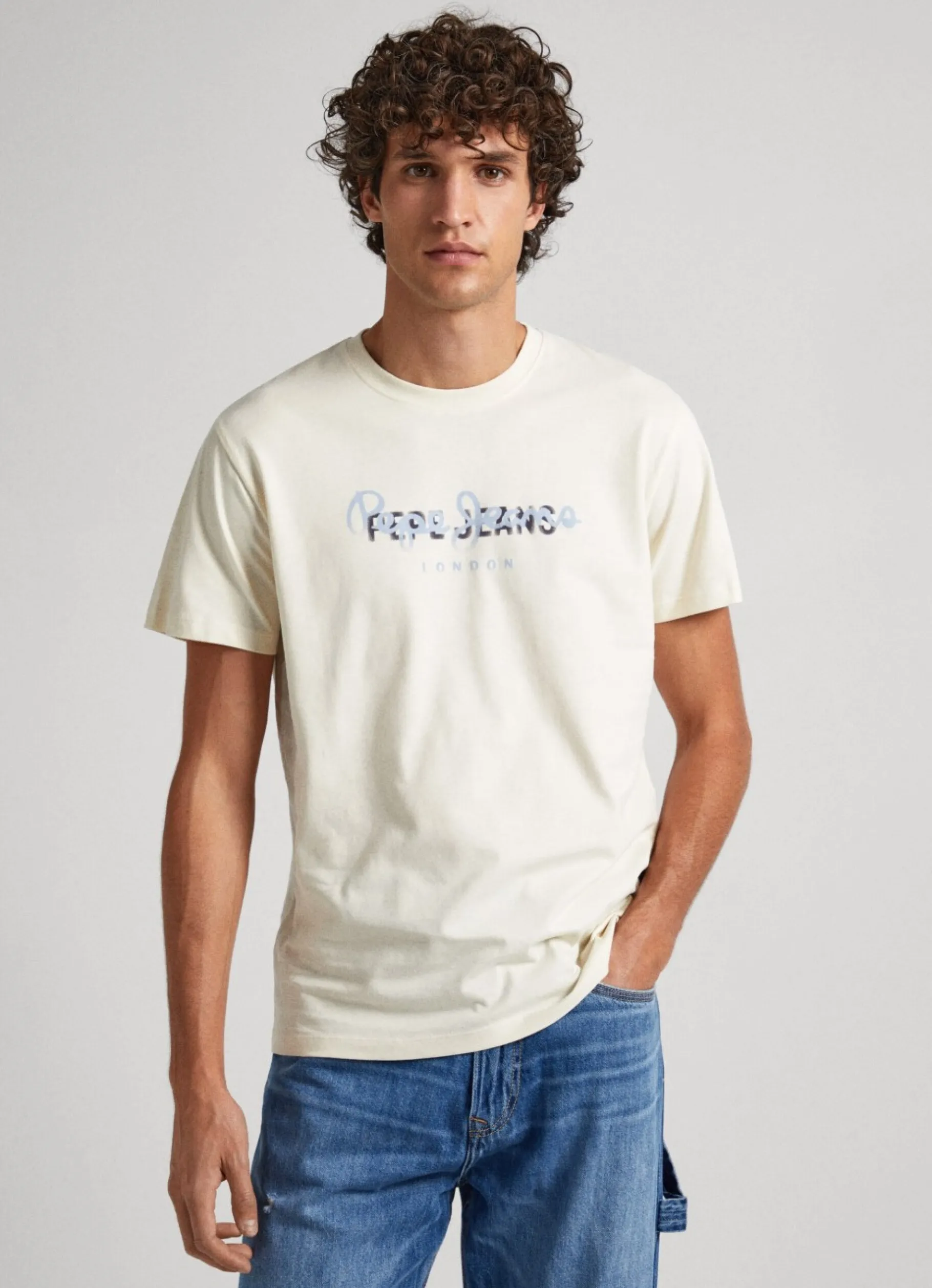 Men Pepe Jeans Logo Print T-Shirt