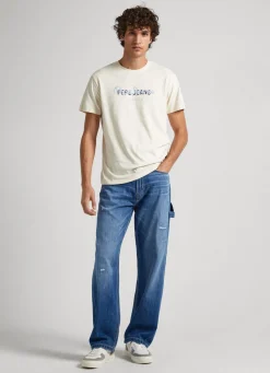 Men Pepe Jeans Logo Print T-Shirt