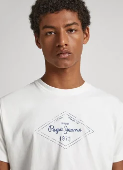Men Pepe Jeans Logo Print T-Shirt