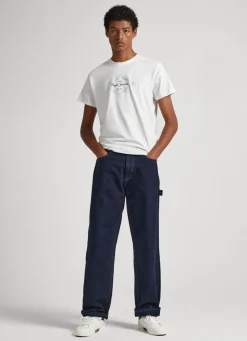 Men Pepe Jeans Logo Print T-Shirt