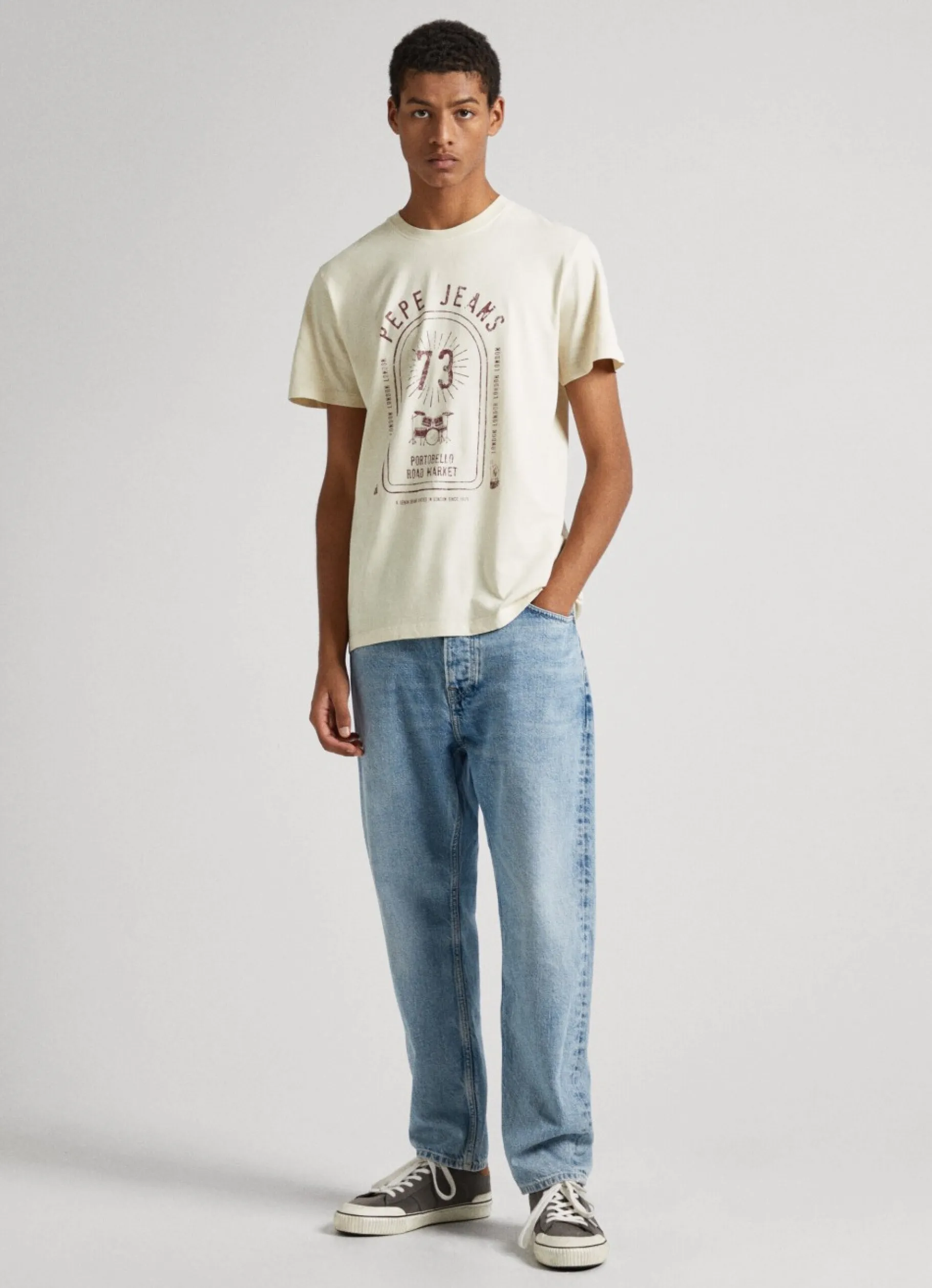 Men Pepe Jeans Logo Print T-Shirt