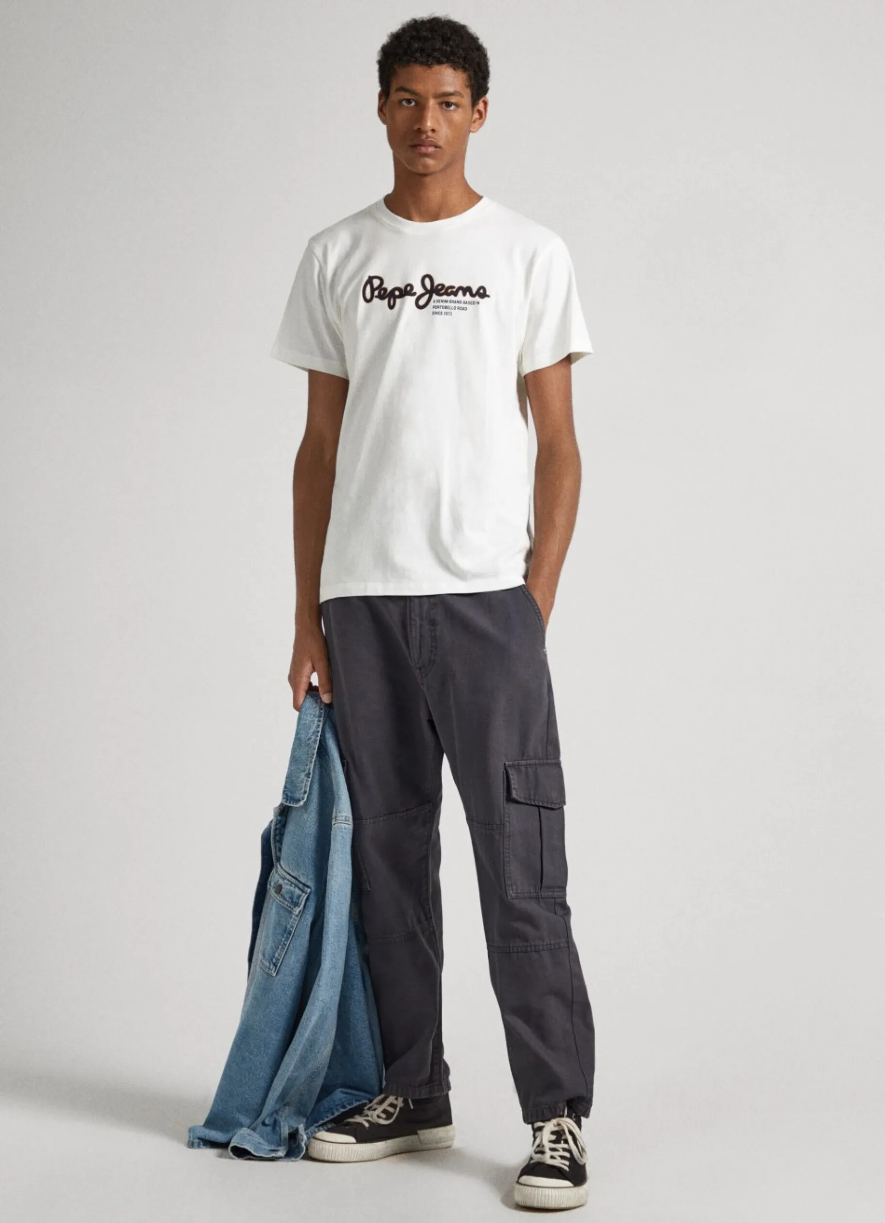 Men Pepe Jeans Logo Print T-Shirt