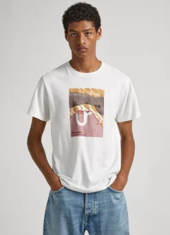Men Pepe Jeans Logo Print T-Shirt