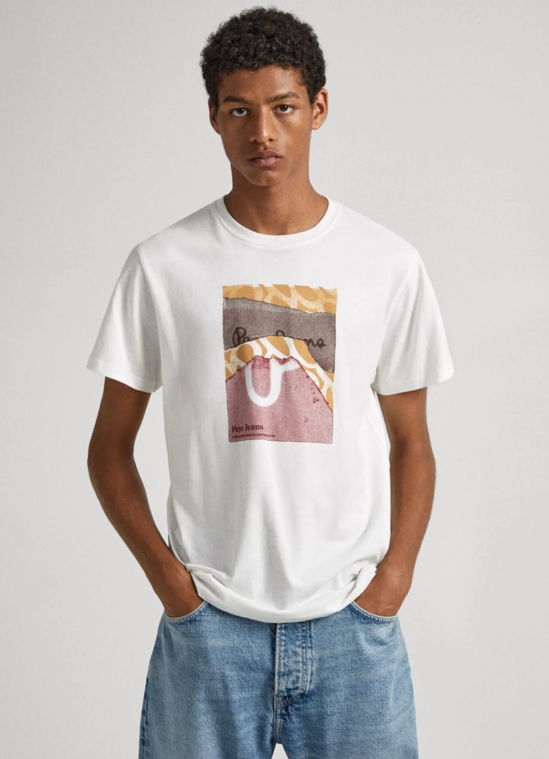 Men Pepe Jeans Logo Print T-Shirt