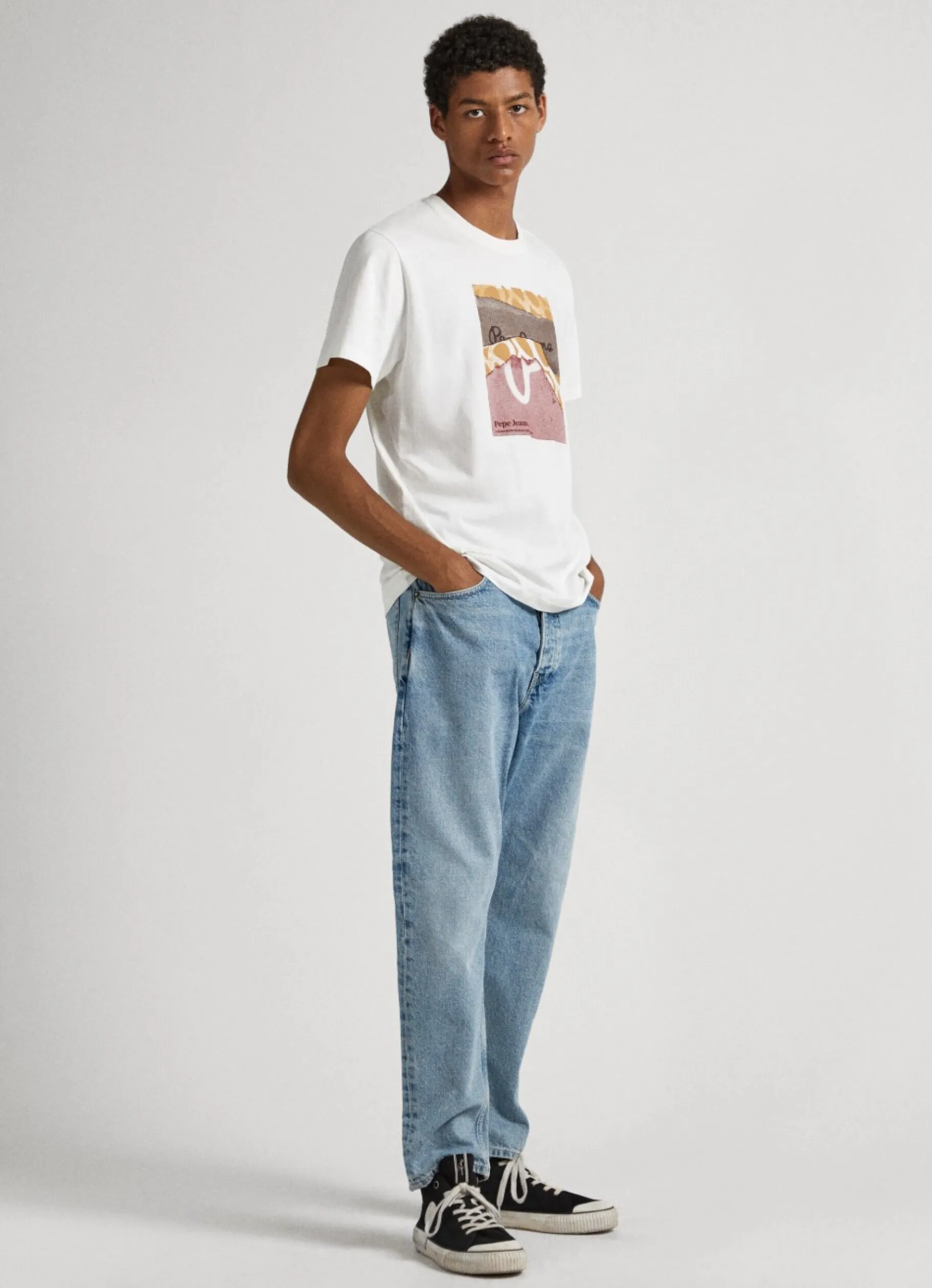 Men Pepe Jeans Logo Print T-Shirt
