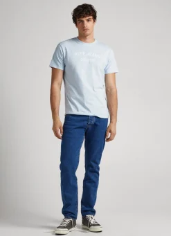 Men Pepe Jeans Logo Print T-Shirt