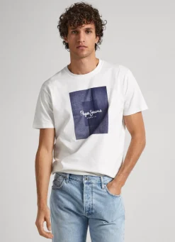Men Pepe Jeans Logo Print T-Shirt