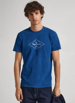 Men Pepe Jeans Logo Print T-Shirt