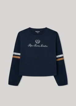 Girl Pepe Jeans Logo Print T-Shirt
