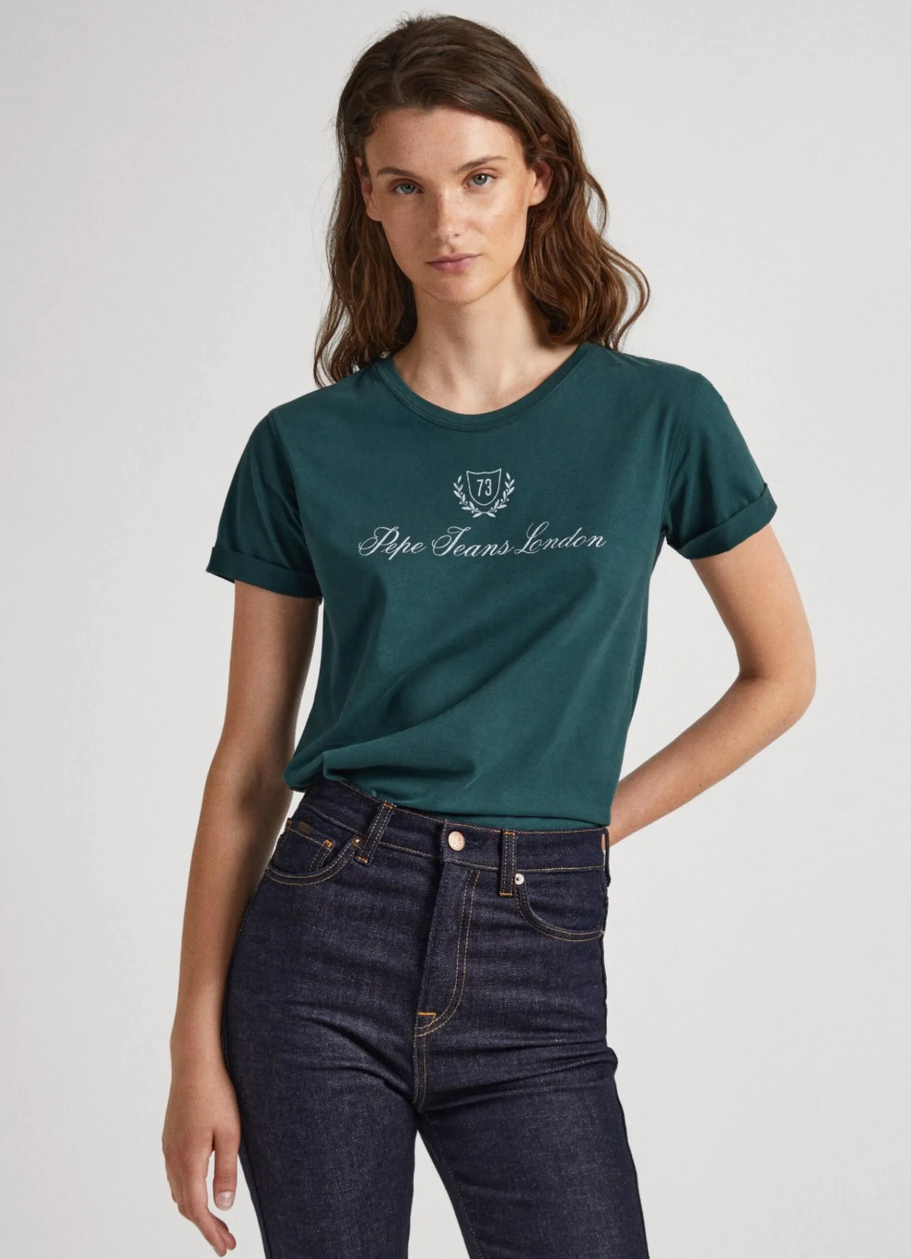 Women Pepe Jeans Logo Print T-Shirt