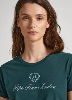 Women Pepe Jeans Logo Print T-Shirt