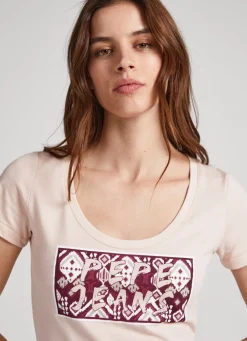 Women Pepe Jeans Logo Print T-Shirt