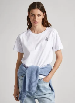 Women Pepe Jeans Logo Print T-Shirt