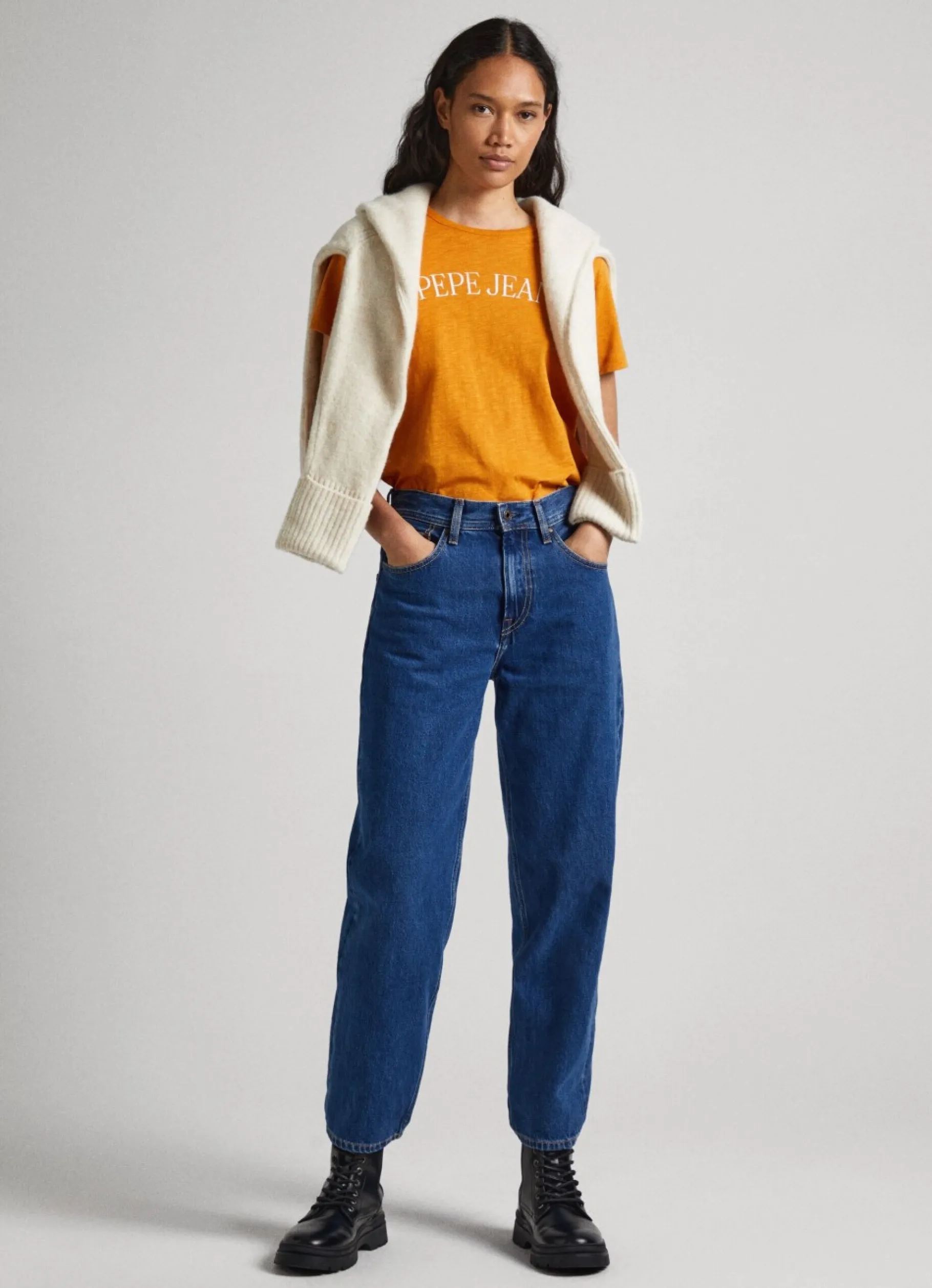 Women Pepe Jeans Logo Print T-Shirt