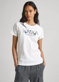 Women Pepe Jeans Logo Print T-Shirt