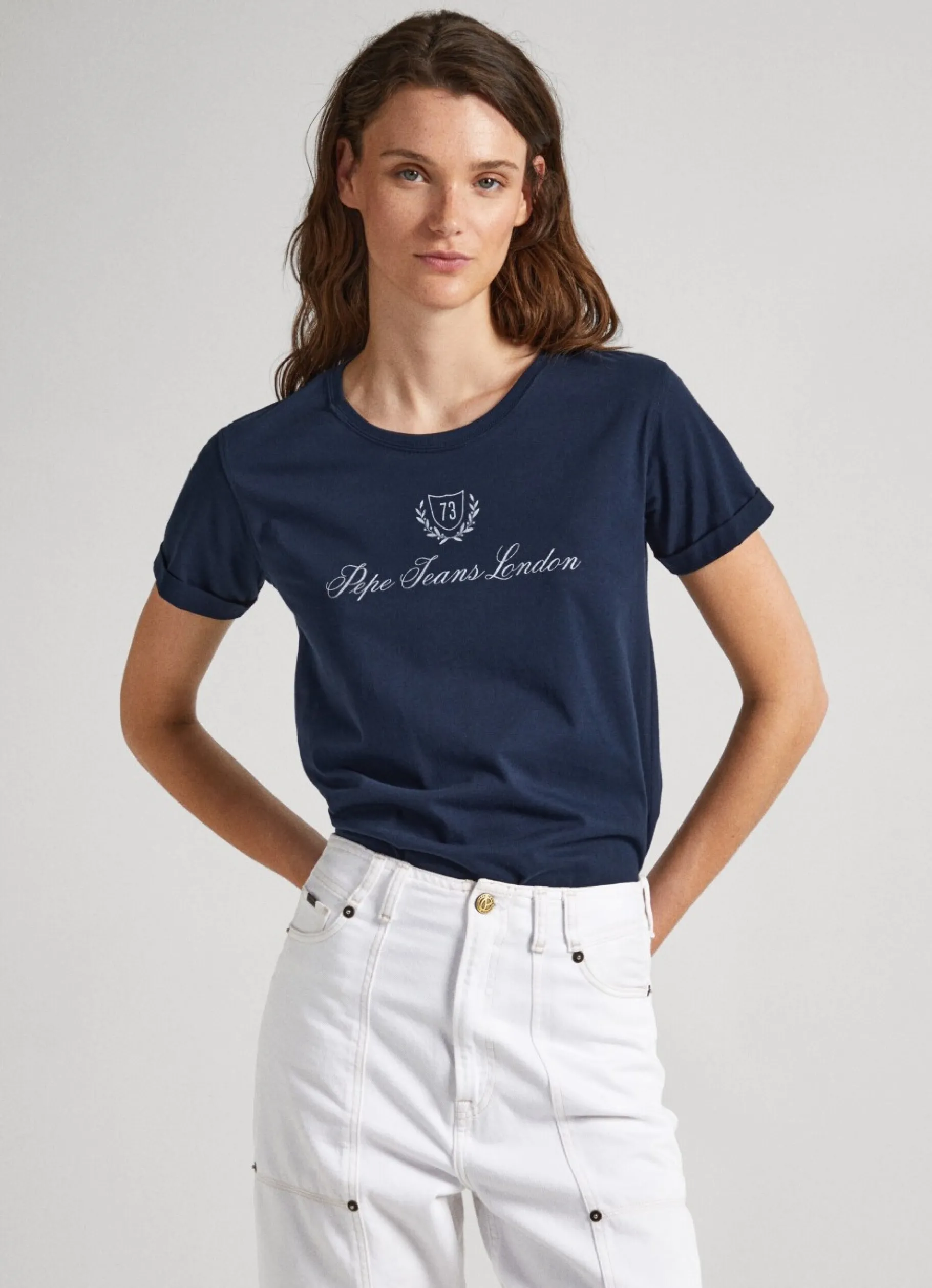 Women Pepe Jeans Logo Print T-Shirt