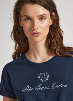 Women Pepe Jeans Logo Print T-Shirt