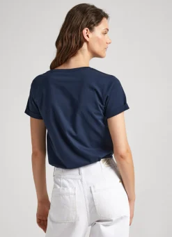 Women Pepe Jeans Logo Print T-Shirt
