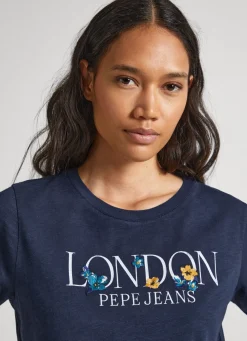 Women Pepe Jeans Logo Print T-Shirt