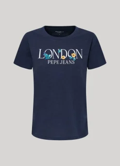 Women Pepe Jeans Logo Print T-Shirt