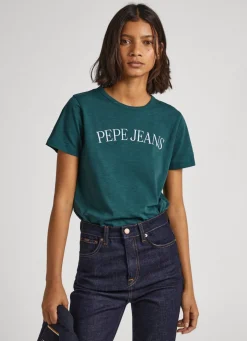 Women Pepe Jeans Logo Print T-Shirt
