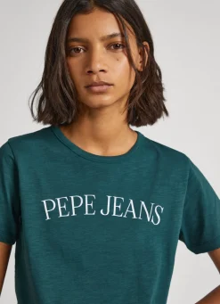 Women Pepe Jeans Logo Print T-Shirt