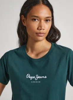 Women Pepe Jeans Logo Print T-Shirt