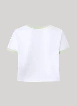Women Pepe Jeans Logo Printed Cropped Fit T-Shirt