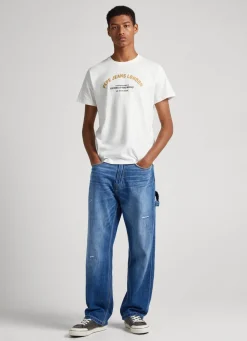 Men Pepe Jeans Logo Printed T-Shirt