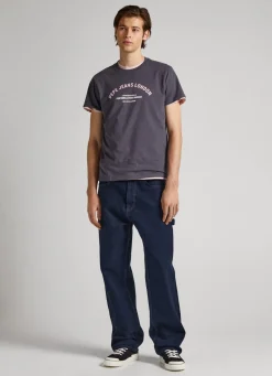 Men Pepe Jeans Logo Printed T-Shirt