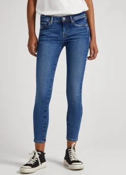 Women Pepe Jeans Lola Skinny Fit Mid-Rise Jeans