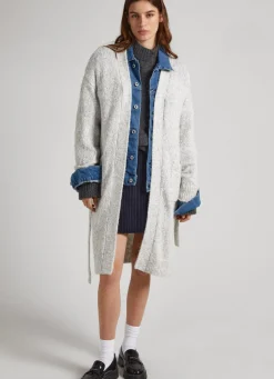 Women Pepe Jeans Long Cardigan With Belt