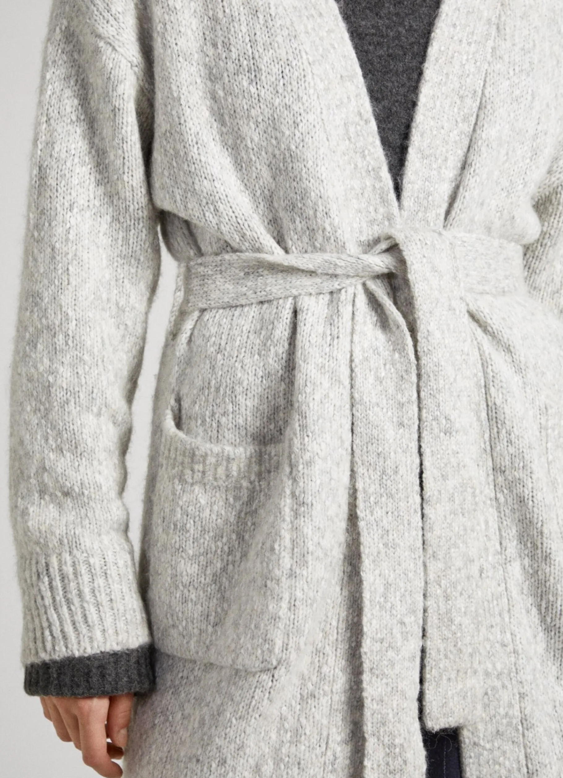 Women Pepe Jeans Long Cardigan With Belt