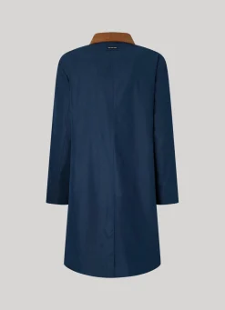 Women Pepe Jeans Long Jacket With Corduroy Collar