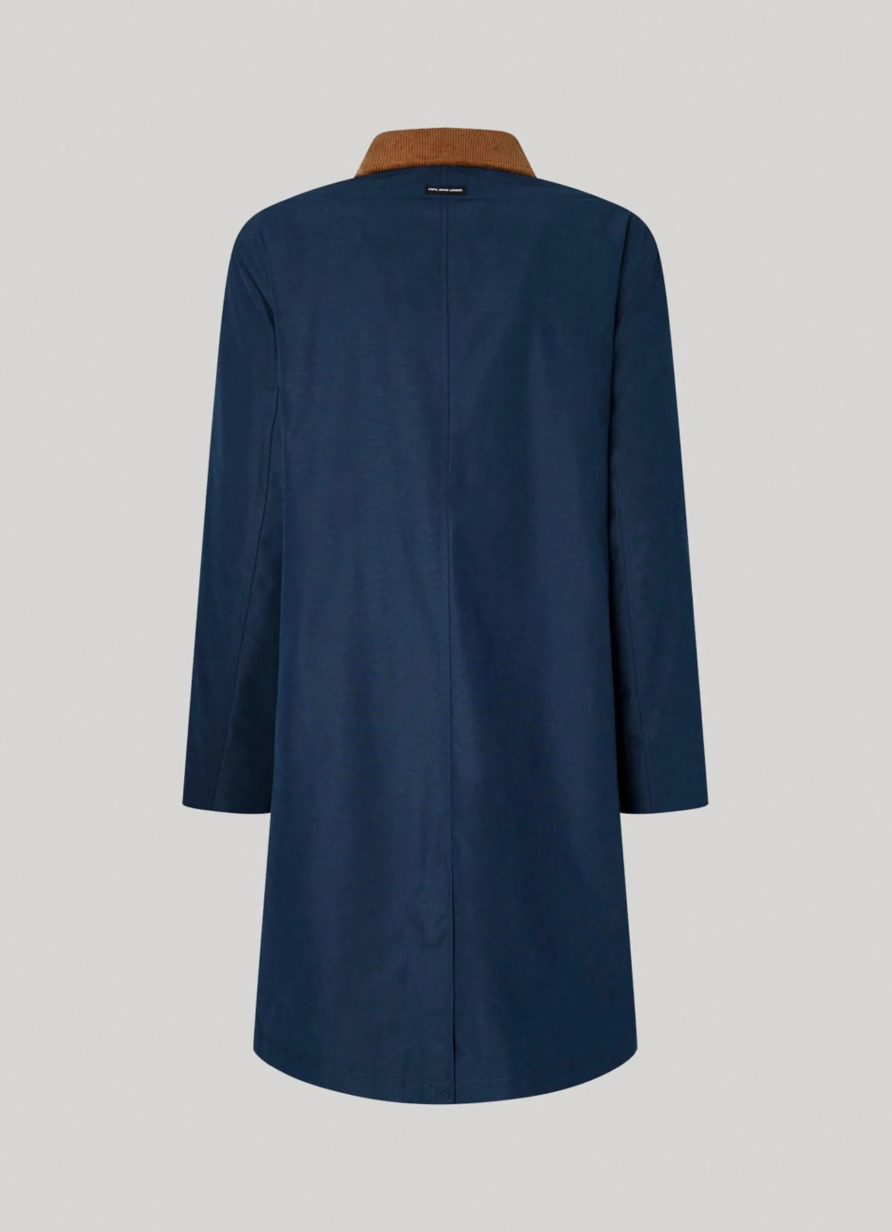 Women Pepe Jeans Long Jacket With Corduroy Collar