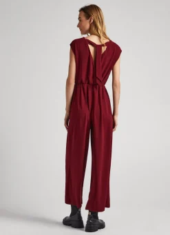 Women Pepe Jeans Long Jumpsuit In Crepe Fabric