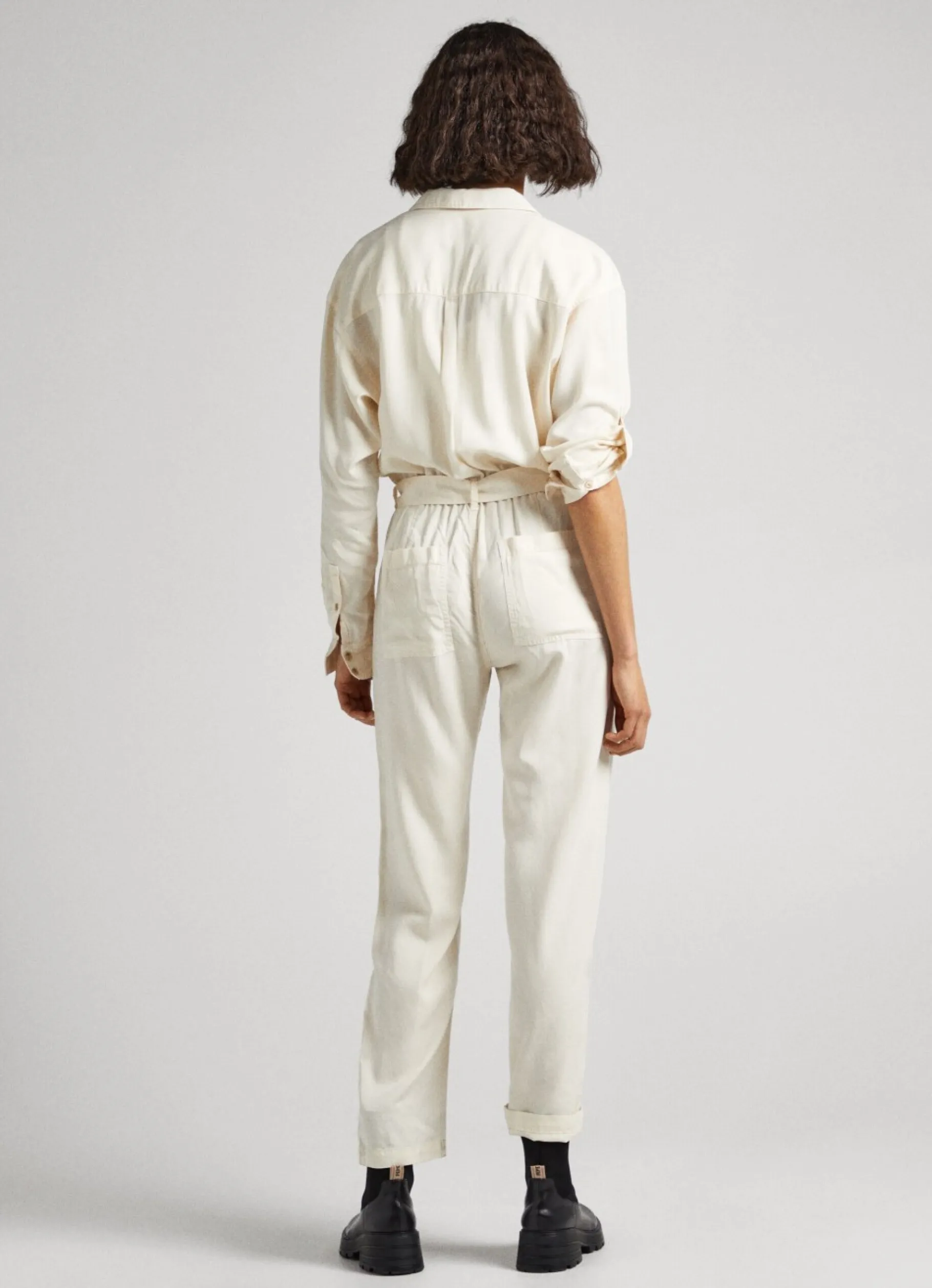 Women Pepe Jeans Long Jumpsuit With Belt Detail
