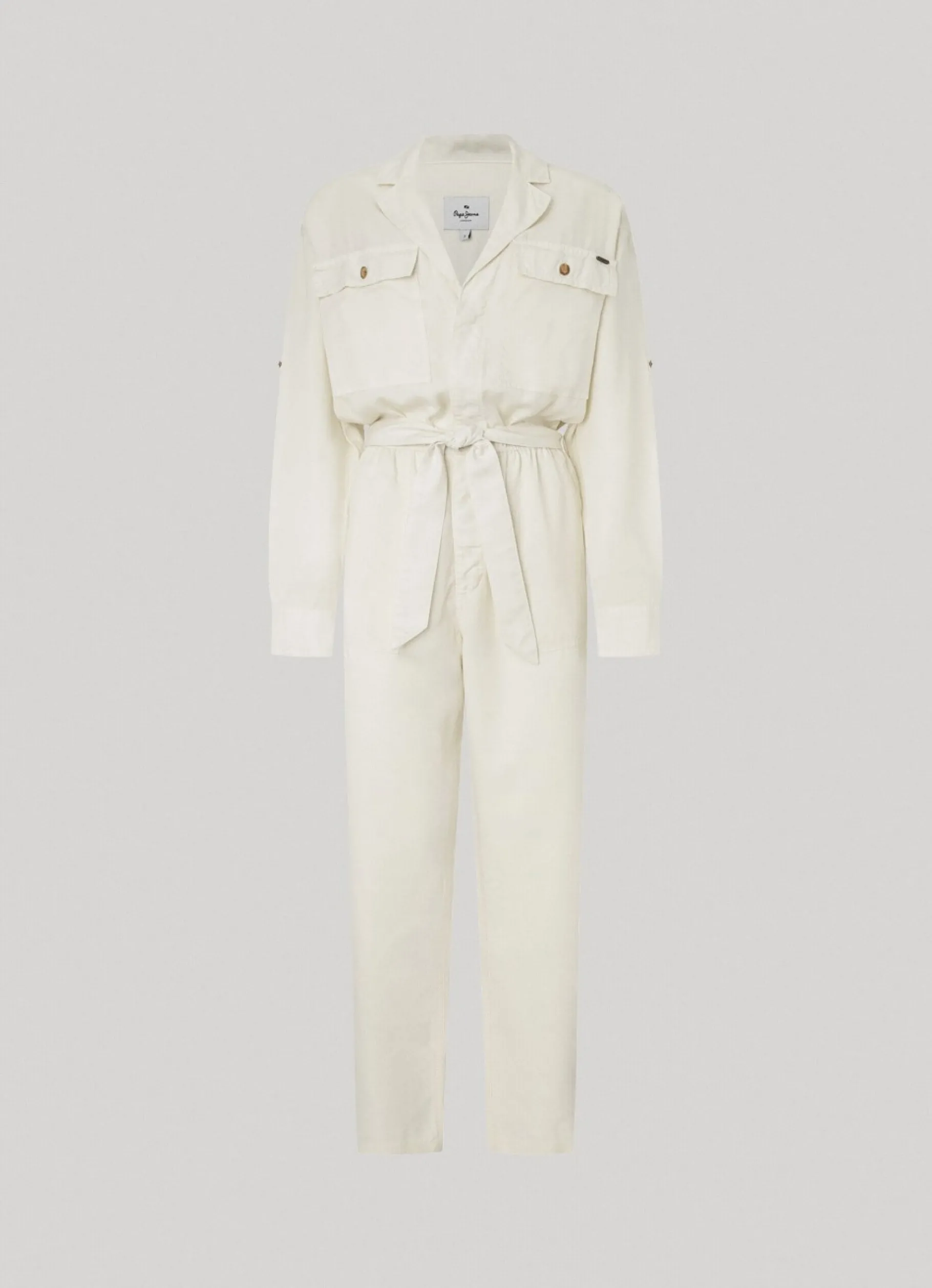 Women Pepe Jeans Long Jumpsuit With Belt Detail