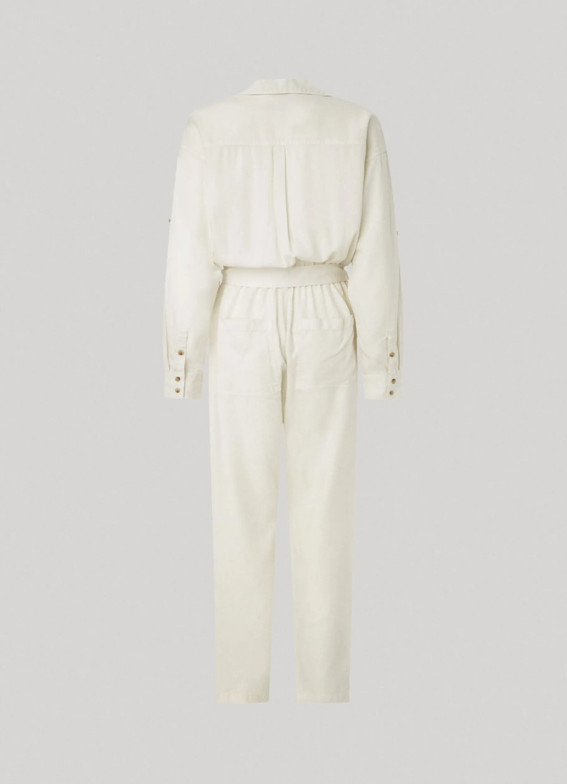 Women Pepe Jeans Long Jumpsuit With Belt Detail